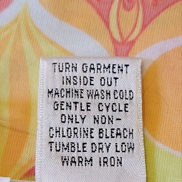 Vintage Talbots Multi Color Retro Print Scoop Neck Short Sleeve T-shirt Size XL - Picture 7 of 8